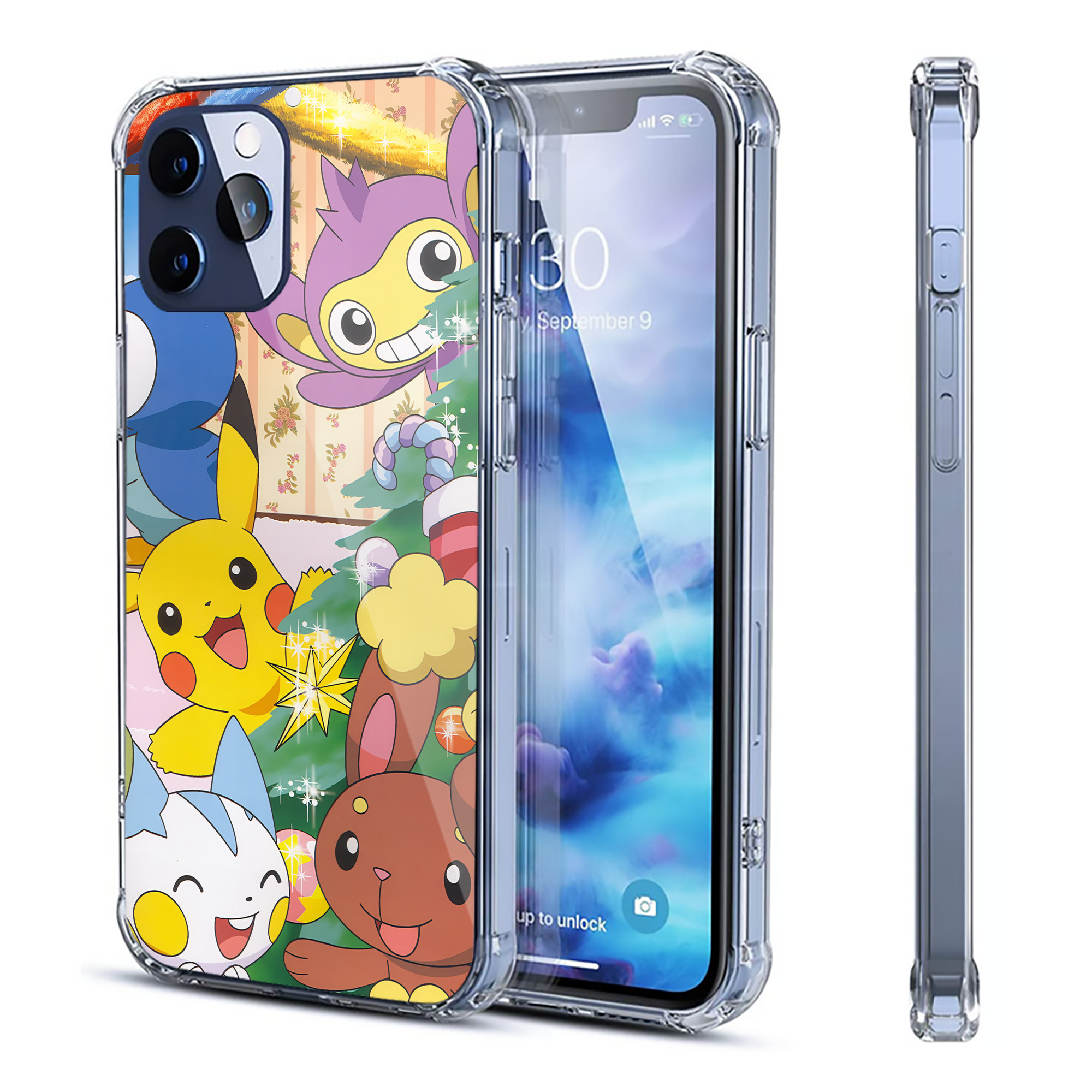（画像用） ポケットモンスター Pokémon 【iPhone 12シリーズ対応】透明スマホケース（クリアソフトケース）